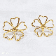 Flower Stud earring, Brass 18k gold plated, Wholesale earring for women